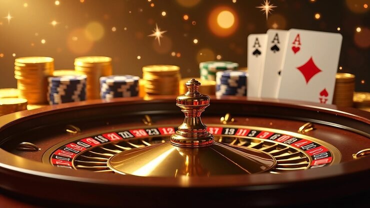 Live casino table with professional dealer and HD stream